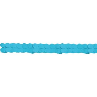 Einfarbige Wabenpapier-Girlande 360 cm-türkis