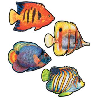 Dekobilder Korallenfische 41 cm 4-tlg.