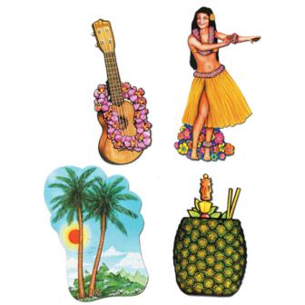 Dekobilder Luau 51 cm 4-tlg.