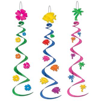 Dekohänger Luau Party 76 cm 3er Pack