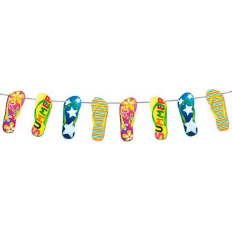 Girlande im Flip-Flop-Design "Sonniger Sommerspaß" 10 m