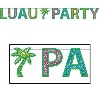 Glitzer Buchstaben-Girlande Luau Party 2,4 m 