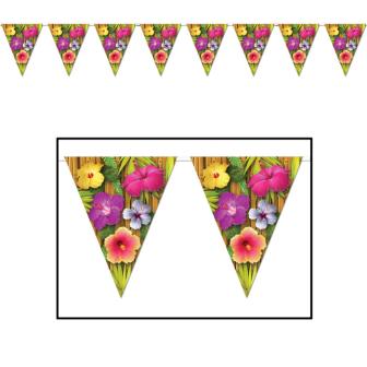 Luau Wimpel-Girlande Hibiskus 3,7 m