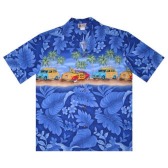 Original Hawaiihemd Blue Beach Trip