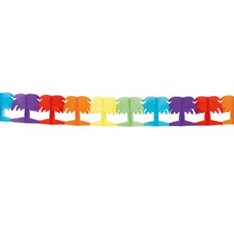 Papier-Girlande "Bunte Palmen" 4 m