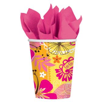 Pappbecher Aloha Pink 8er Pack