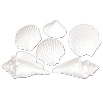 Raumdeko "Große Muscheln" 20-38 cm 6-tlg.