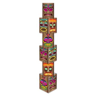 Raumdeko "Tiki-Masken" 171 cm 6-tlg.