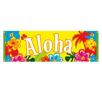 Stoff-Banner Aloha 220 x 74 cm