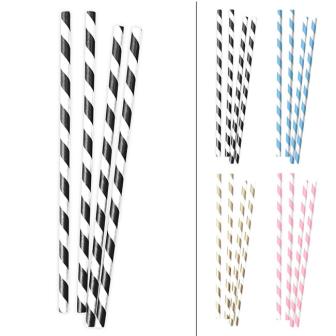 Strohhalme "Streifen-Spaß" 12er Pack