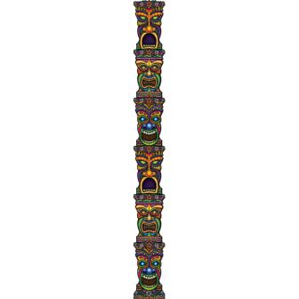 Wanddeko "Tiki-Totempfahl" 210 cm