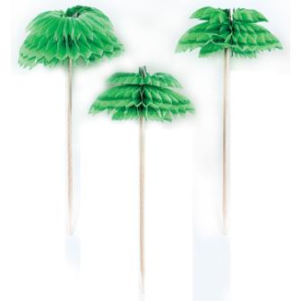 Wabenpapier-Picker Palme 12er Pack
