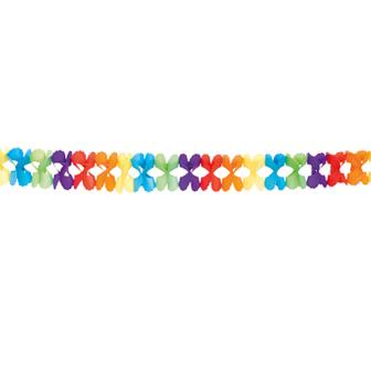 Wabenpapier-Girlande "Buntes Paradies" 6 m