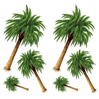 Wanddeko Palmen 122 cm 6-tlg.