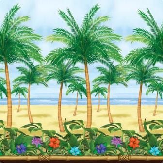 Wanddeko Palmenstrand 1,2 x 12,2 m