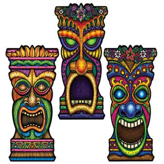 Wanddeko Tiki-Maske 60 cm