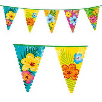 XXL Wimpel-Girlande "Aloha und Flamingo" 6 m 