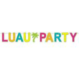 Buchstaben-Girlande "Luau Party" 2,4 m