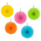 Bunte Blumen-Dekohänger 15,2 cm 5er Pack