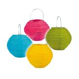 Bunte Mini-Lampions 10 cm 4er Pack 