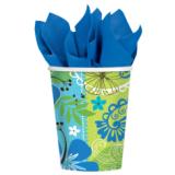 Pappbecher Aloha Blau 8er Pack