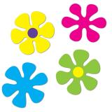 Raumdeko Flower-Power Blumen 30 cm 4er Pack