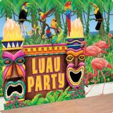 Wanddeko Luau Party 2,4 x 3,6 m 6-tlg.