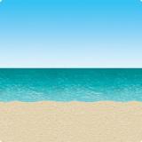 Wanddeko Strand mit Meer und Himmel 1,2 x 9,1 m