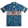 Original Hawaiihemd Aloha Surfboards in blau