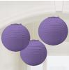 Einfarbige Lampions 3er Pack 24 cm - Lila