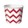 Eisbecher "Crazy Stripes" 6er Pack - rot