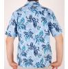 Hawaiihemd Floral Hawaiian Elegance in blau Rückenansicht