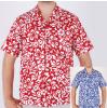 Hawaiihemd Waikiki Flower in rot oder blau
