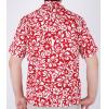 Hawaiihemd Waikiki Flower in rot Rückenansicht