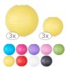 Einfarbige Lampions 3er Pack - gelb