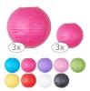 Einfarbige Lampions 3er Pack - pink