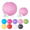Einfarbige Lampions 3er Pack - rosa