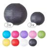 Einfarbige Lampions 3er Pack - schwarz