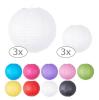 Einfarbige Lampions 3er Pack - weiß