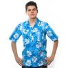 Hawaiihemd Pacific Flower Blau