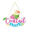 Wanddeko aus Holz "Cocktail Party" 39 x 30 cm