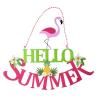 Wanddeko aus Holz "Hello Summer" 39,5 x 31 cm